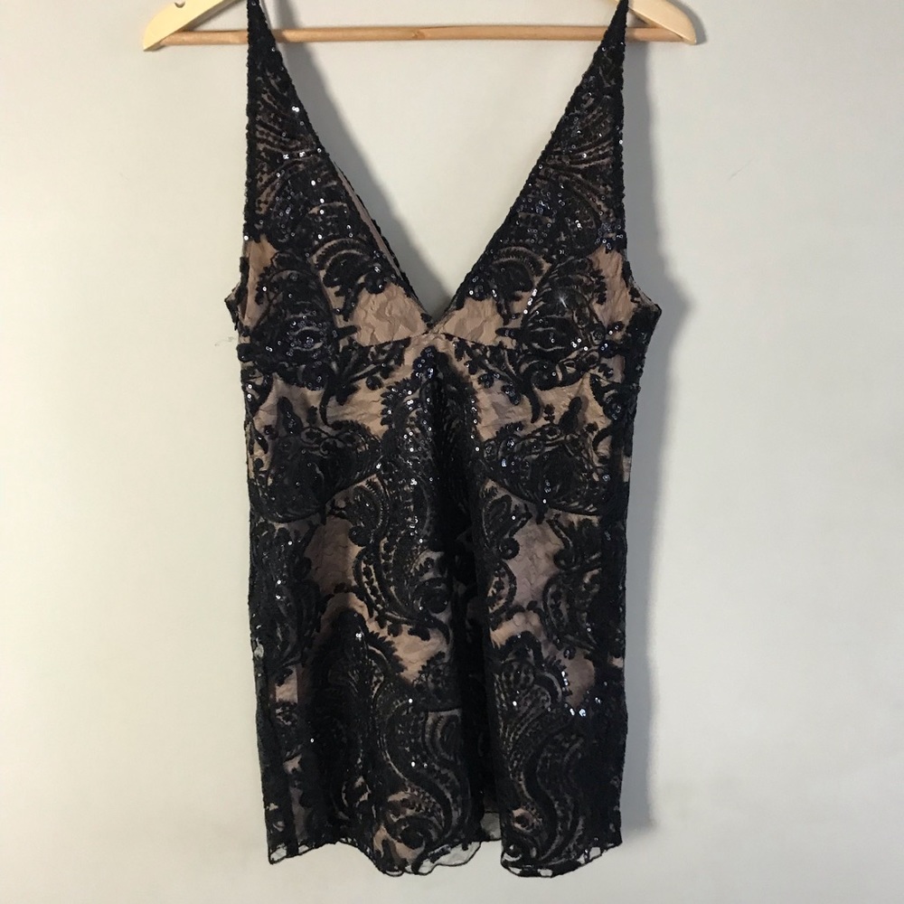 NWT Sparkly Black Free People Mini Dress - Picture 3 of 8